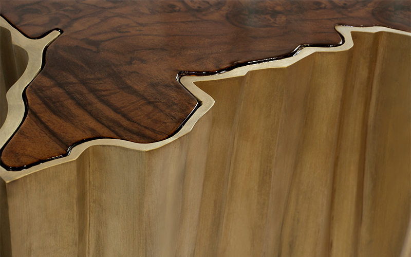 SEQUOIA | Tavolino in ottone dal design moderno by BRABBU